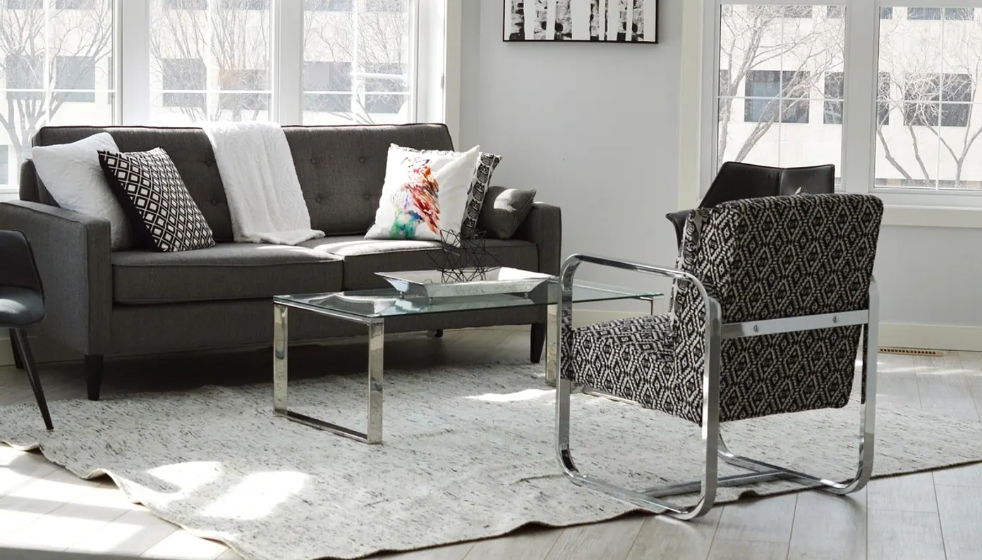 Living room, condo and house
