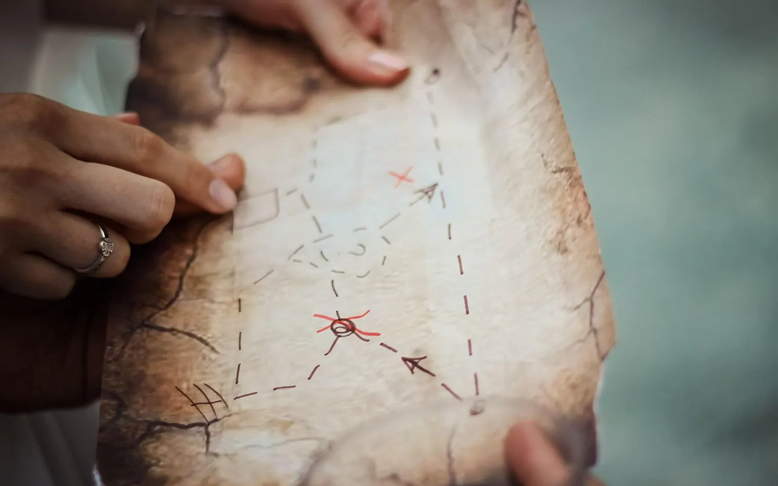 Treasure map, navigation and map